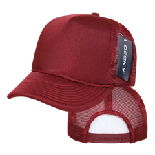 Solid DECKY Snapback Cap Hat Foam Trucker Mesh Caps Hats Curved Visor OSFM NWT