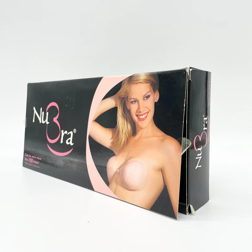 Sujetador de silicona adhesivo NuBra para mujer copa A negro sin tirantes sin espalda N108 negro retro Foto 3 de 4