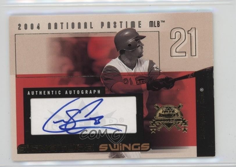 2004 Fleer National Pastime Signature Swings Gold 39/169 Sean Casey Auto 0x1m