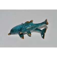 Dolphin Figurine, Blue Dolphin Statuette, Naples Florida Souvenir Collectible