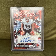 Carson Schwesinger - 2025 Panini Phoenix - Fuego Mojo Auto /15 RC DPOY - Browns