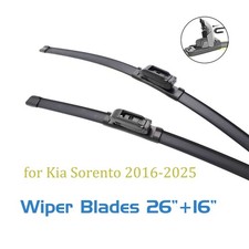 2,Wipers Blades 26" 16" for Kia Sorento 2016-2025 All-seasons Front J-hook