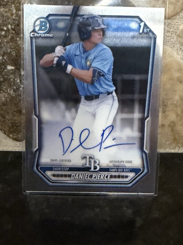 2026 Bowman Daniel Pierce Chrome Auto Autograph 1st Prospect #CPA-DP Rays