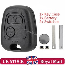 Replacement For Toyota Aygo 2 Button Remote Car Key Fob Case Shell  + Battery