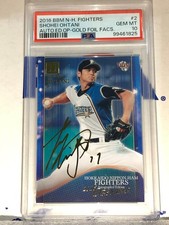 PSA 10 Shohei Ohtani 2016 BBM Autograph Edition Gold Foil #02 Fighters Dodgers