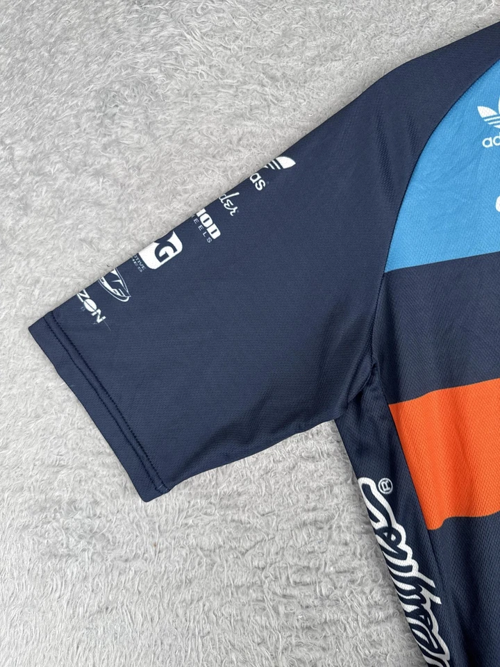Camiseta deportiva de ciclismo Troy Lee Designs para hombre mediana azul naranja Ace KTM GoPro cremallera completa Foto 3 de 4