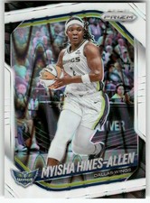 2025 Panini Prizm WNBA #96 Myisha Hines-Allen White Seismic Prizms