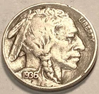 1936 S Buffalo Nickel AU / BU NO RESERVE  *J1825