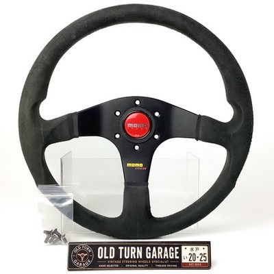 Seltenes MOMO CORSE Wildleder Lenkrad 350mm 1992 Vintage JDM Racing Hupenknopf S