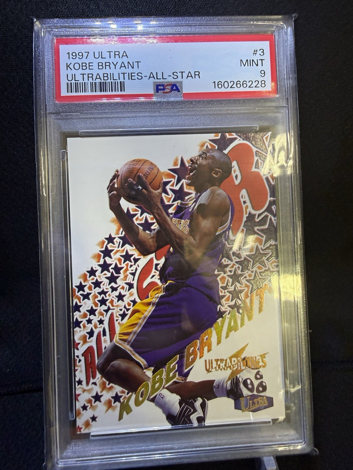 Fleer Ultra 1997-98 Kobe Bryant Ultrabilities All-Stars #3 AS Lakers PSA 9