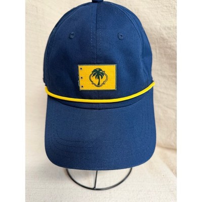 American Needle Hat Navy Blue Strapback Palm Patch Rope Cap Adjustable