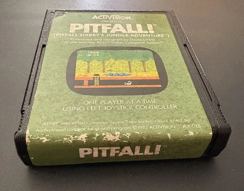 Pitfall Atari 2600 Cartridge by Activision (2600+ and 7800+) TESTED