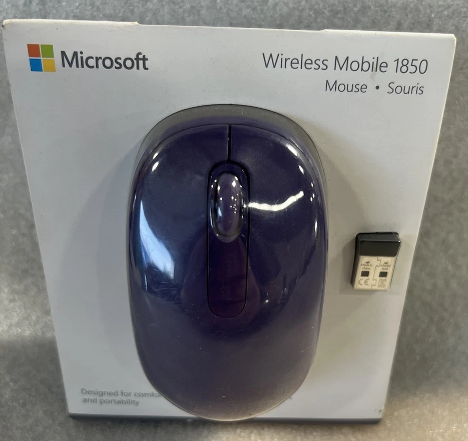 Microsoft 1850 Wireless Mobile Mouse Windows Mac Purple Brand New - Image 2 of 4
