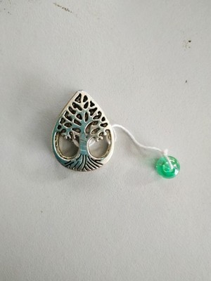  Vintage Metall Silber Wickler Shuttle Lebensbaum Muster Selten Handarbeit 