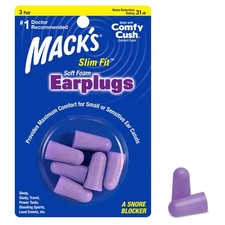 Slim Fit Soft Foam Earplugs, 3 Pair - Small Ear Plugs for Sleeping, Snoring, ...