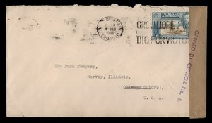 DR WHO 1940 TRINIDAD & TOBAGO TO USA WWII CENSOR w35768