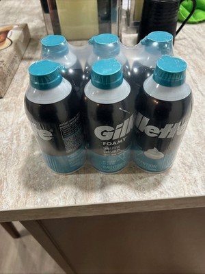 Gillette Foamy Sensitive Skin Shave Foam Lot of 6 , 11oz Each New