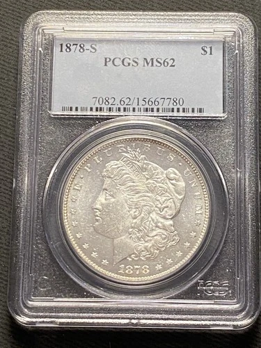 1878 S Morgan Silver Dollar PCGS MS 62