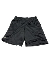 Under Armour Youth Boys Black Mesh Athletic Shorts Loose Fit Size L
