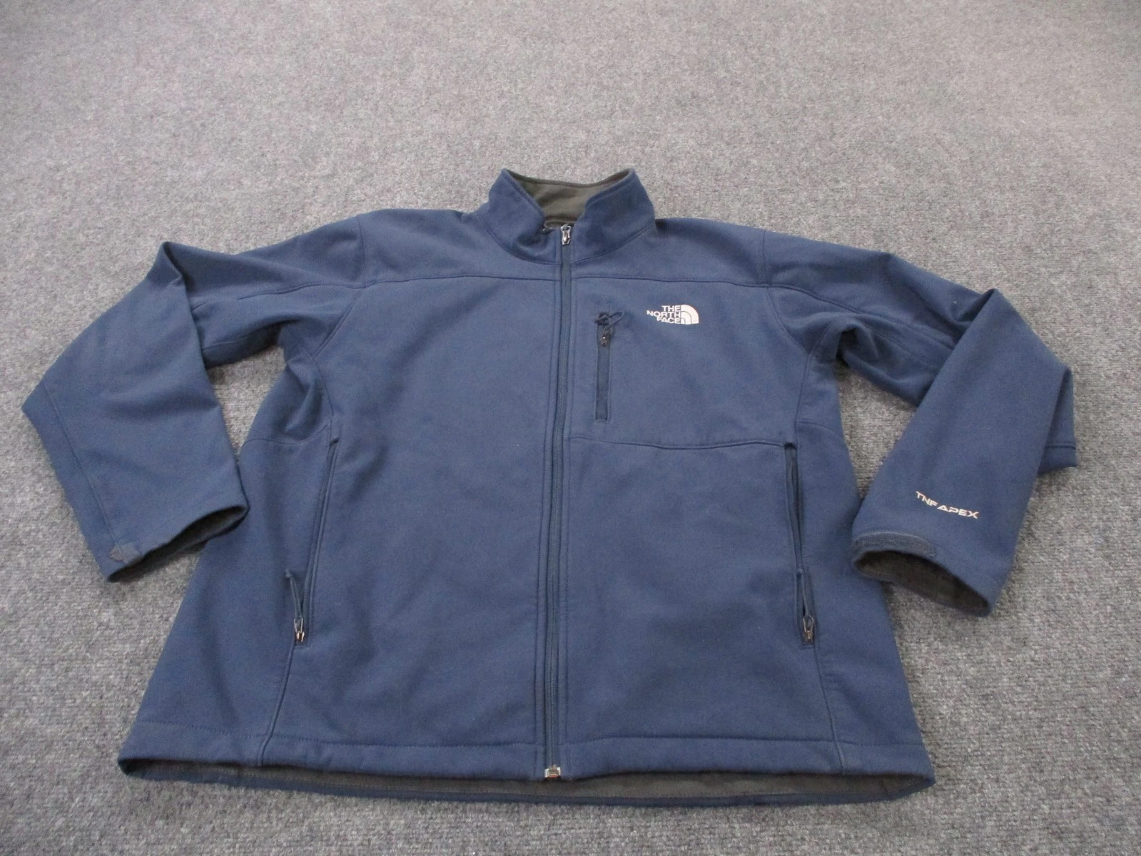 North Face Jacket Mens L Blue TNF Apex Softshell Outdoors Hiking Camping Active