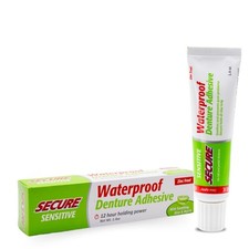 Secure Sensitive Gums Waterproof Denture Adhesive Zinc Free With Aloe