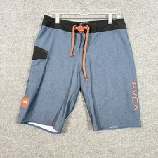 RVCA Board Shorts Mens 30 Blue 4-Way Performance Stretch Surf Swim Trunks