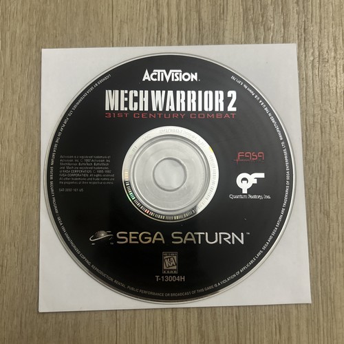 Activision MechWarrior 2 Sega Saturn NTSC-U/C Shooter - Disc Only - Tested/Works