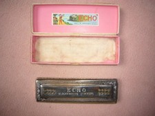 ancien harmonica echo m.honner germany avec sa boite