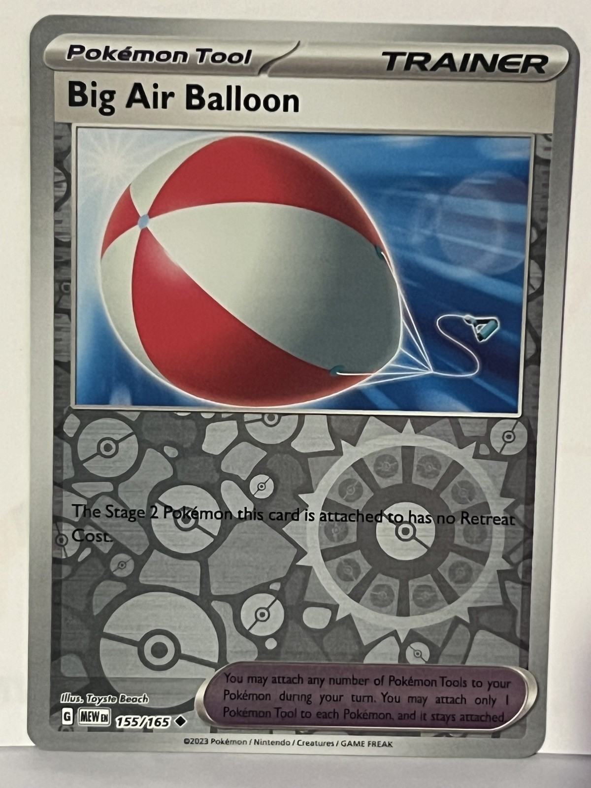 Big Air Balloon Reverse Holo 155/165 SV: Scarlet & Violet 151 NM Pokemon Fast Sh