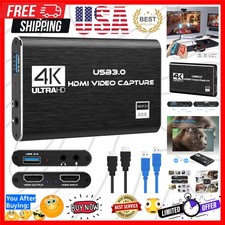 Capture Card, 4K HDMI Video Capture Card, Game Capture Card, 1080P 60FPS Vide...