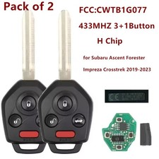 2remote Key Fob For Subaru Ascent Forester Impreza Crosstrek 2019-2023 Cwtb1g077