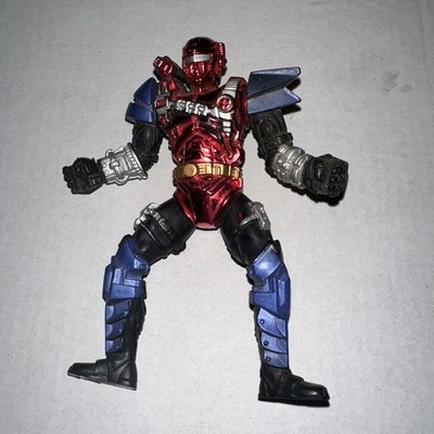 Vintage 1996 Chap Mei Cyborg Robot Action Figure 4'' Red Black Blue Armor Toy