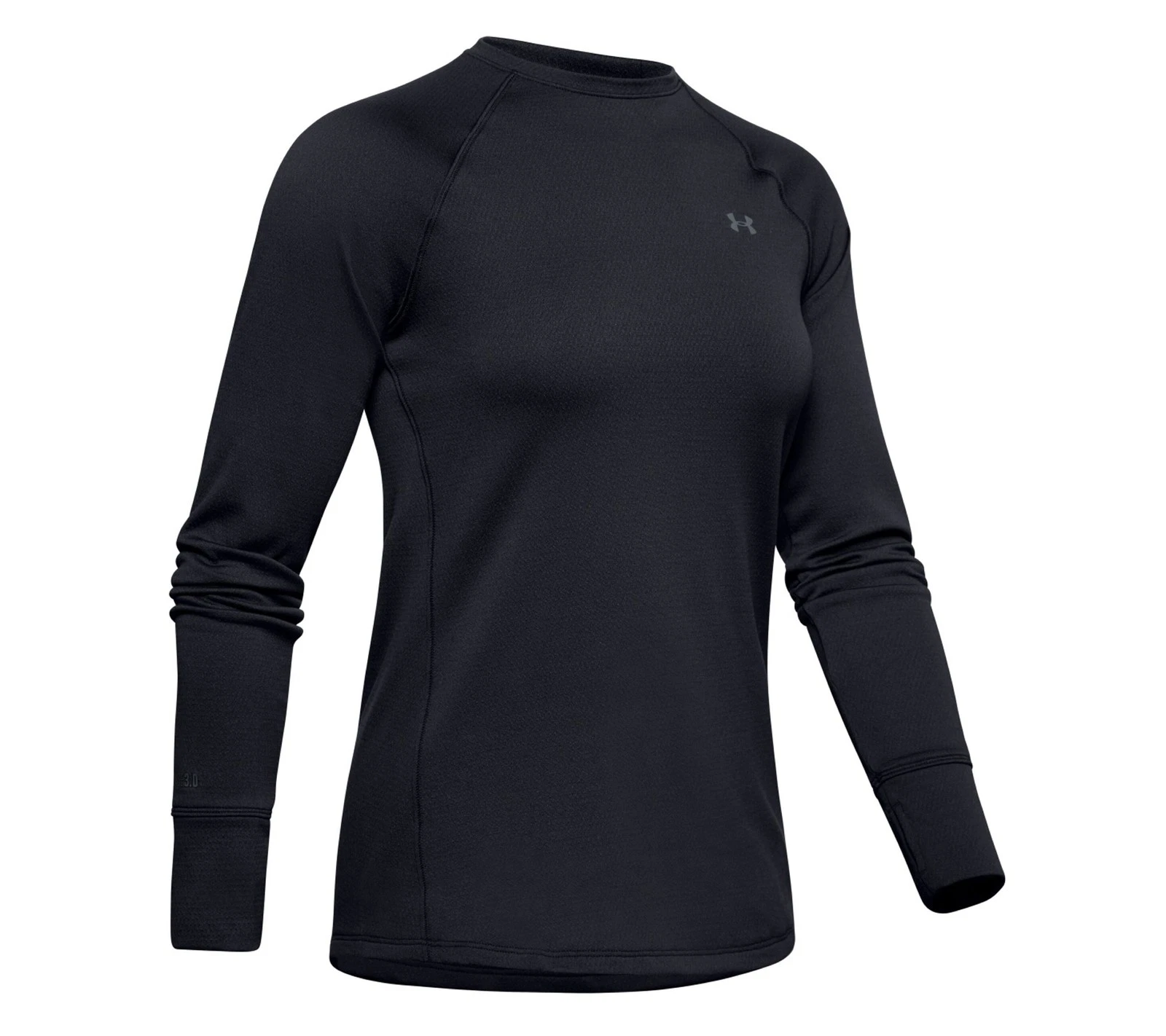 Under Armour Women's Base 3.0 Crew Black ColdGear Base Layer #1343320-001