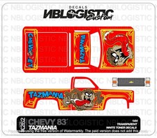 '83 CHEVY SILVERADO Custom WaterSlide Decal for hot wheels 1/64
