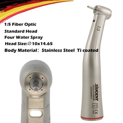 Dental Fiber Optic 1:5 Winkelstück Handstück Rot Licht NSK/KaV Style