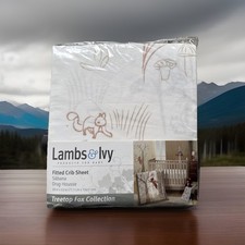 Lambs Ivy Treetop Fox Woodland Breathable Cotton Fitted Crib/Toddler Sheet
