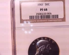 1961 SILVER FRANKLIN HALF DOLLAR  NGC PF 68, Very nice, Low Start Price!