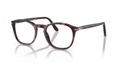 Persol PO3007V 24 50mm Square Eyewear Frames, Havana/Demo Lens