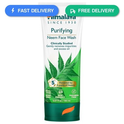 Himalaya Purifying Neem Face Wash for Normal Oily Skin Turmeric Vegan Cruelty