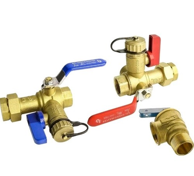 #ad HYDRO MASTER Tankless Water Heater Service Valve Kit with Pressure Relief Valve $51.88