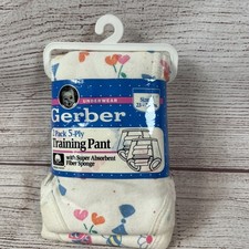 Vintage Gerber 5-Ply Training Pants Set 23-28lbs Size 2 White New Old Stock