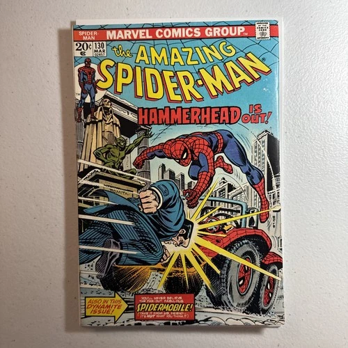 Amazing Spider-Man #130 F/VF OW/W 1974 1st Spidermobile Hammerhead Jackal