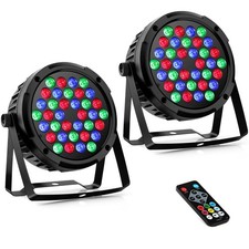 36LED Par Lights 2Pack - 36W RGB Stage Par Lights with Sound Activated Auto Play