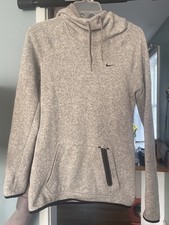 Nike Women Small Sportswear Athletic Summit Gray Hoodie Sweater Pullover Hooded