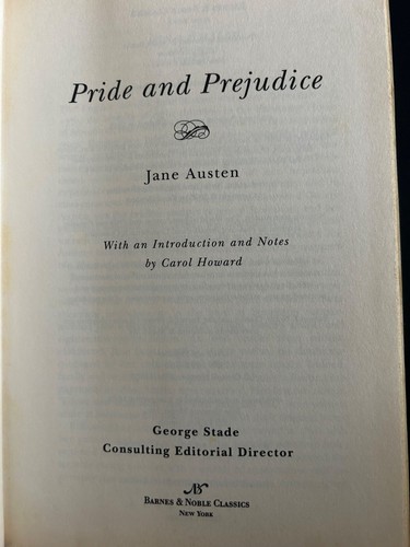 PRIDE AND PREJUDICE BY JANE AUSTEN NOTES BY CAROL HOWARD FIRST EDITION HARDCOVER - Picture 2 of 8