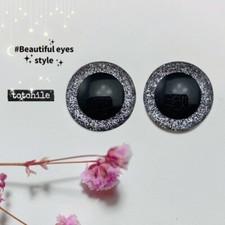 12" Blythe Doll Handmade Flashing Light 3D Black pupil Eyechips Eye Chips 14mm