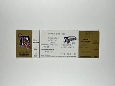 9-17-1998 TOR Blue Jays @ Detroit Tigers Ticket - Carlos Delgado HRs #99 & #100