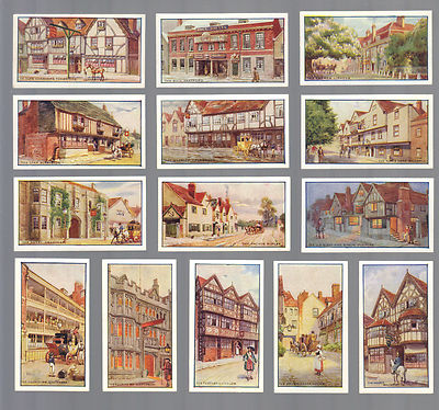 english cigarette cards CIGARETTE CARDS. Richard Lloyd Tobacco.OLD ENGLISH INNS.(1923).(Full Set of  25)