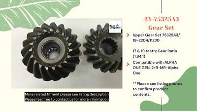 For MERCURY MERCRUISER Alpha I & Gen II Upper Gear Set 43