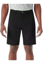 Members Mark Men 40 Benton Performance Shorts Black Wrinkle Resistant Stretch